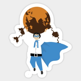 earth heroes from pollution Sticker